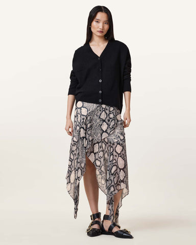 Cassie Crinkle Sheer Midi Skirt