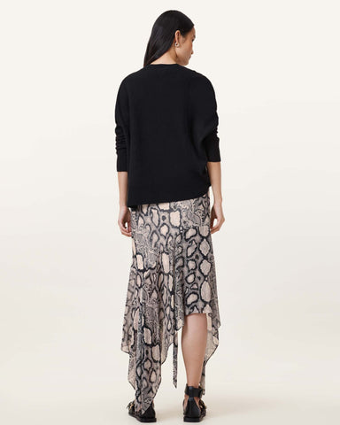 Cassie Crinkle Sheer Midi Skirt