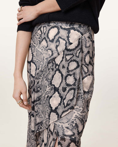 Cassie Crinkle Sheer Midi Skirt