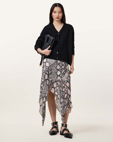 Cassie Crinkle Sheer Midi Skirt