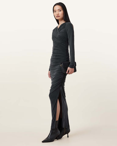 Hanako Cupro Wrap Maxi Dress