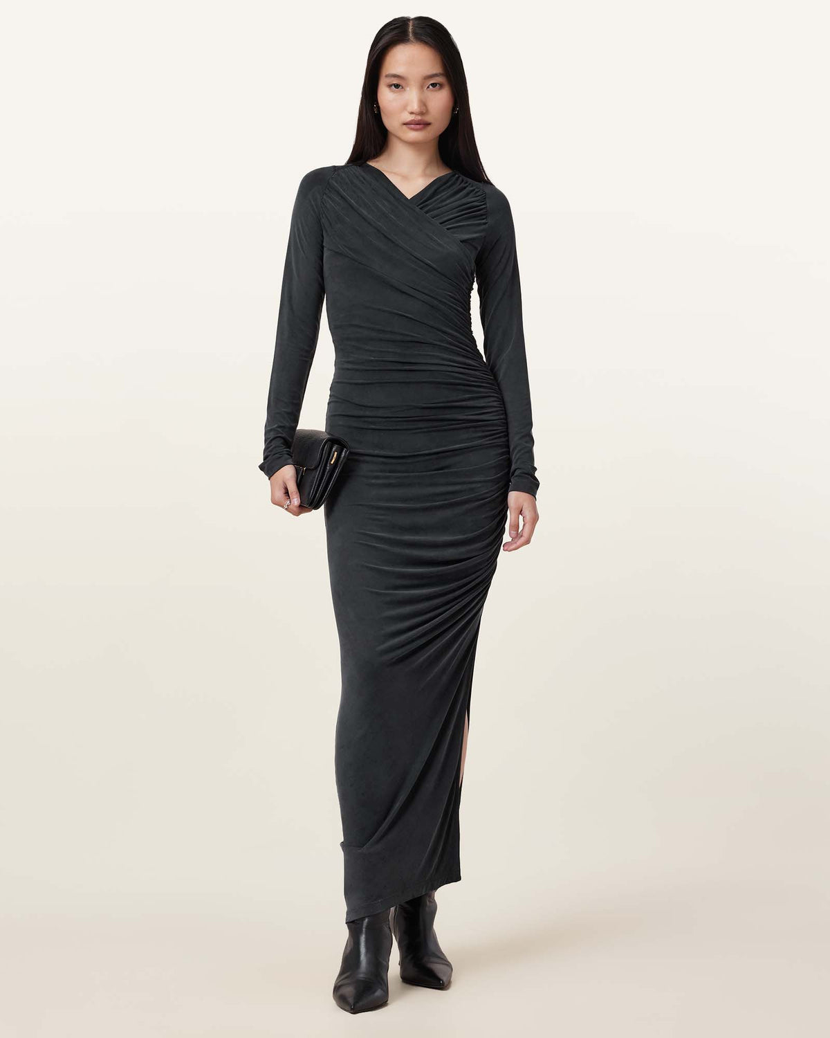 Hanako Cupro Wrap Maxi Dress