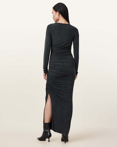 Hanako Cupro Wrap Maxi Dress