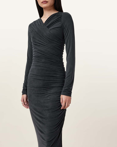 Hanako Cupro Wrap Maxi Dress