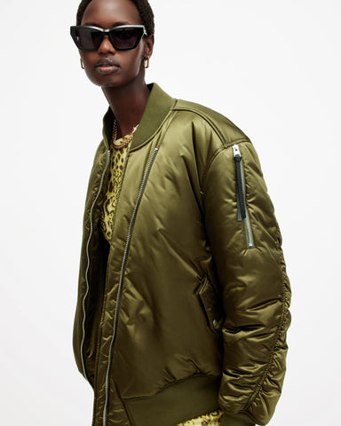 Roomer Asymmetric Zip Up Bomber Jacket