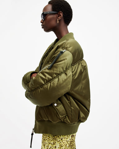 Roomer Asymmetric Zip Up Bomber Jacket