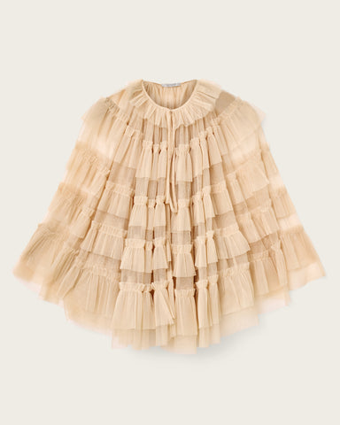 Aude Ruffle Cape Top