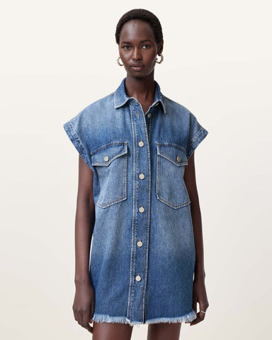 Faye Oversized Denim Shacket Dress