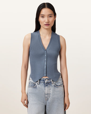 Cruz Ribbed Knitted Vest