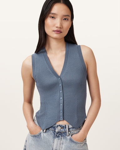 Cruz Ribbed Knitted Vest