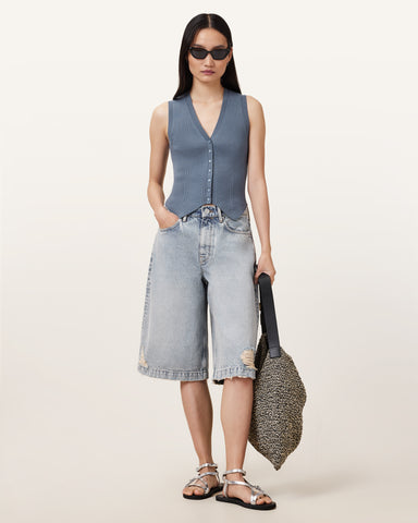 Cruz Ribbed Knitted Vest