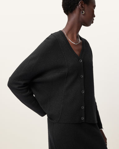 Antonia V-Neck Merino Wool Cardigan