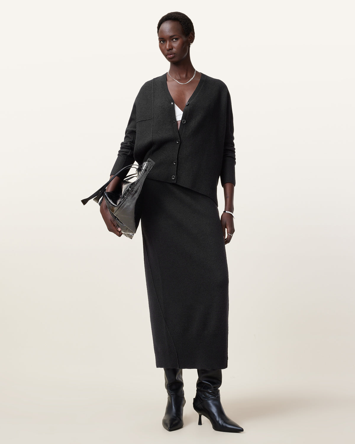 Antonia V-Neck Merino Wool Cardigan