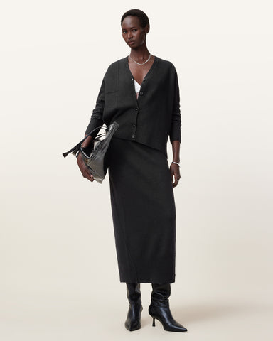 Antonia V-Neck Merino Wool Cardigan