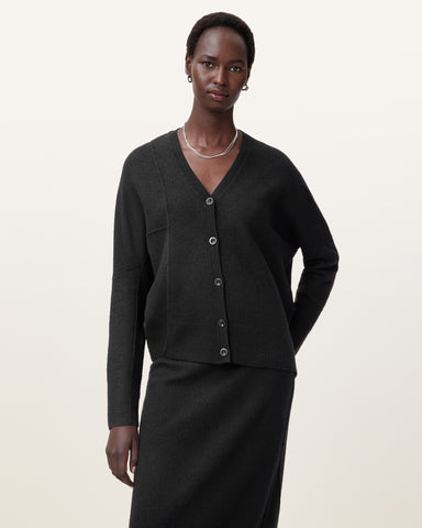 Antonia V-Neck Merino Wool Cardigan