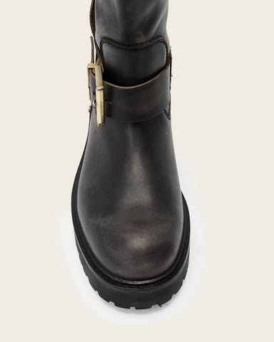 Tay Leather Biker Boots