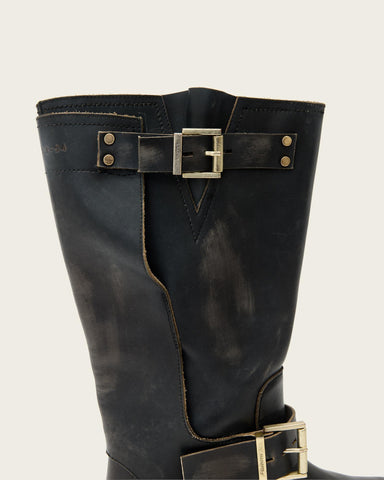 Tay Leather Biker Boots