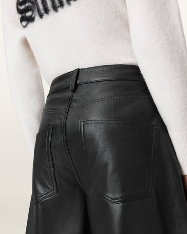 Jett Wide Leg Leather Pants