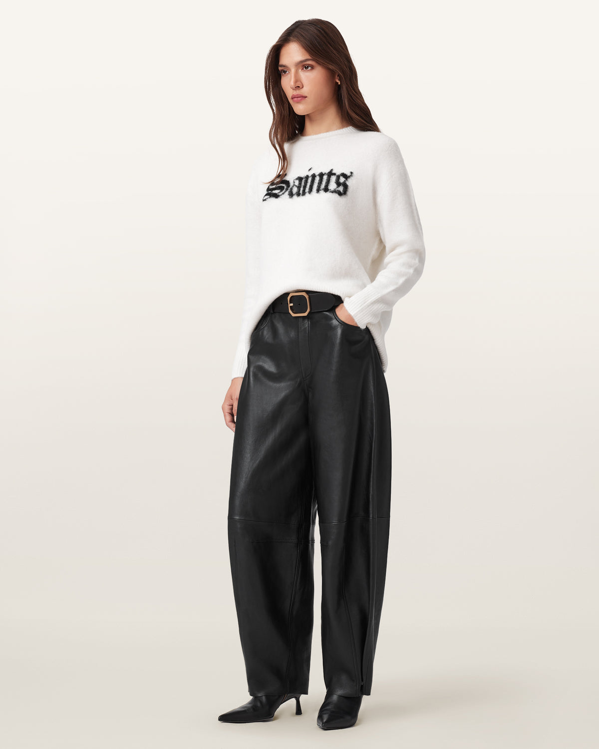 Jett Wide Leg Leather Pants