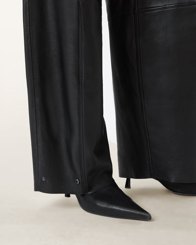 Jett Wide Leg Leather Pants