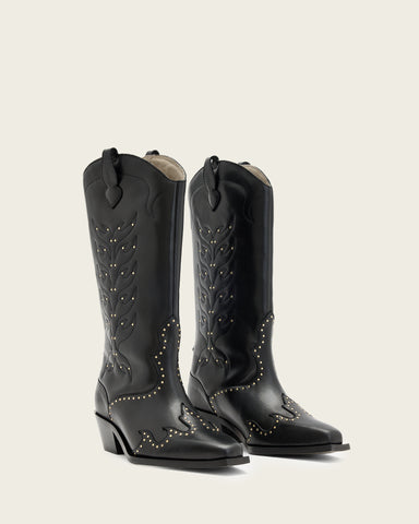 Dolly Studded Leather Boots
