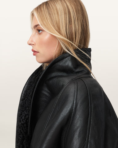 Charlton Double Breasted Shearling Jacket