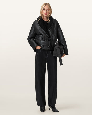 Charlton Double Breasted Shearling Jacket