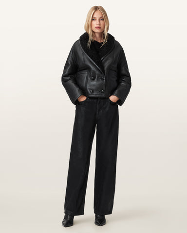 Charlton Double Breasted Shearling Jacket