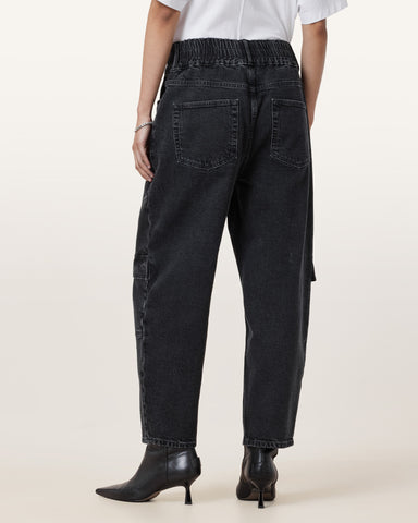 Daisy Mae Tapered Leg Cargo Denim Jeans