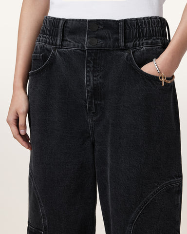 Daisy Mae Tapered Leg Cargo Denim Jeans