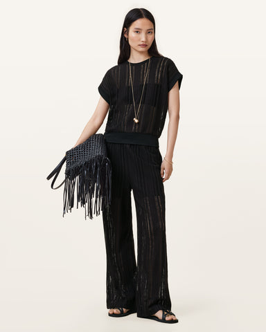 Giana Crochet Ladder Wide Leg Pants
