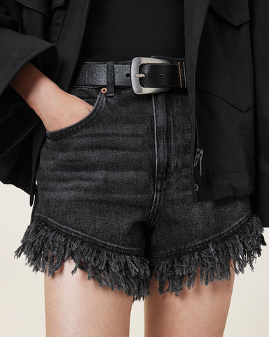 Astrid Frayed Denim Shorts