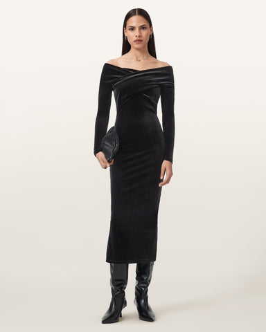Delta Velvet Midi Dress