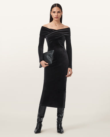 Delta Velvet Midi Dress
