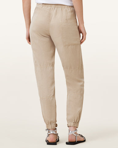 Val High-Rise Cargo Linen Blend Pants
