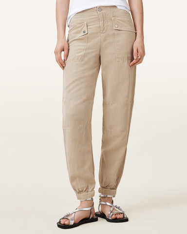 Val High-Rise Cargo Linen Blend Pants
