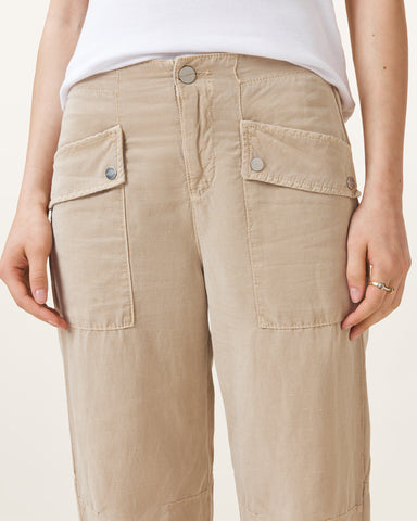 Val High-Rise Cargo Linen Blend Pants