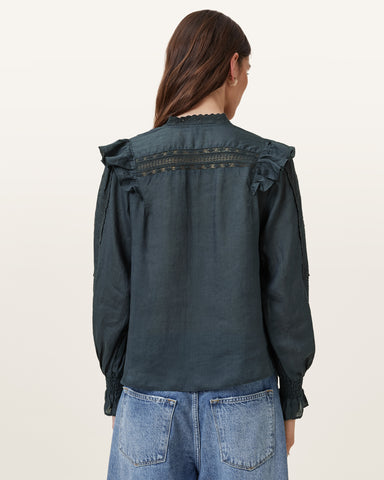 Heather Lace Trim Top