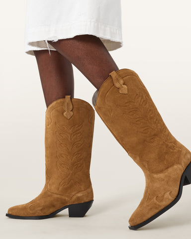 Dolly Western Suede Boots