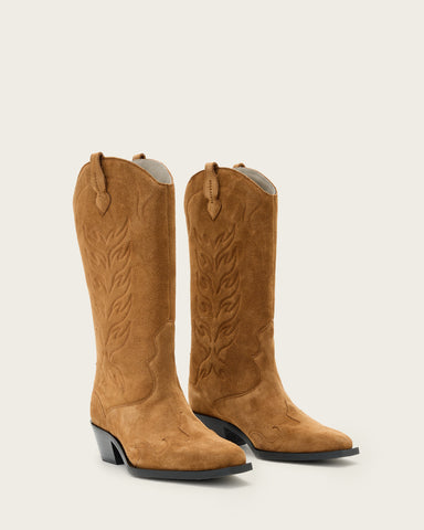 Dolly Western Suede Boots