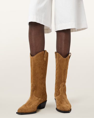 Dolly Western Suede Boots