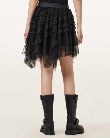 Jayde Ruffled Tulle Mini Skirt