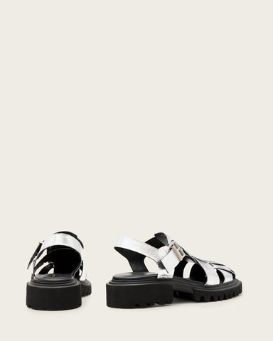 Tess Chunky Metallic Leather Sandals