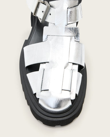 Tess Chunky Metallic Leather Sandals