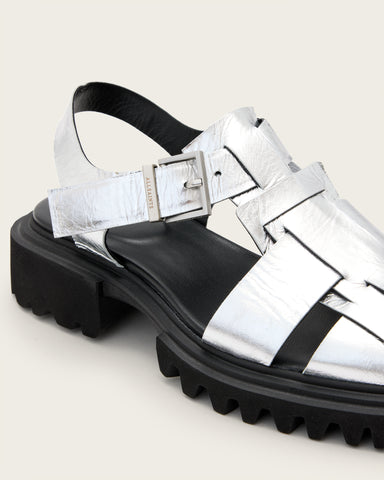 Tess Chunky Metallic Leather Sandals