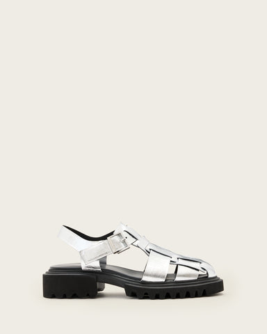 Tess Chunky Metallic Leather Sandals