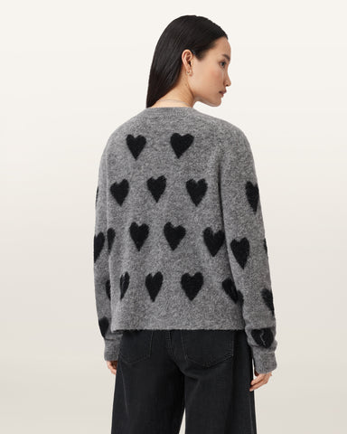 Amora Jacquard Brushed Cardigan