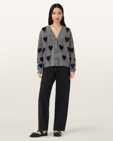 Amora Jacquard Brushed Cardigan