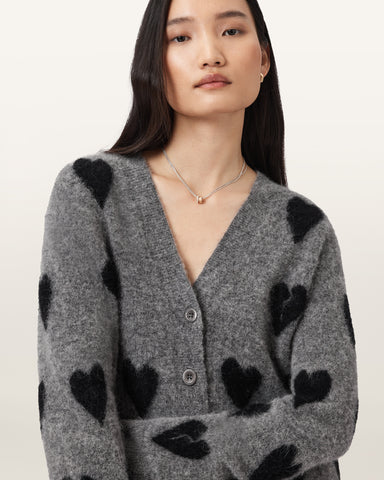 Amora Jacquard Brushed Cardigan