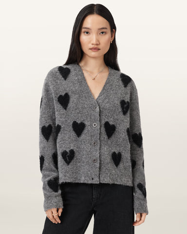 Amora Jacquard Brushed Cardigan